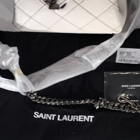 Saint Laurent White College Monogram Bag 428056 - Picture 5 of 7